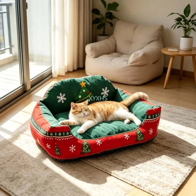 Canapé de Noël, vue de côté