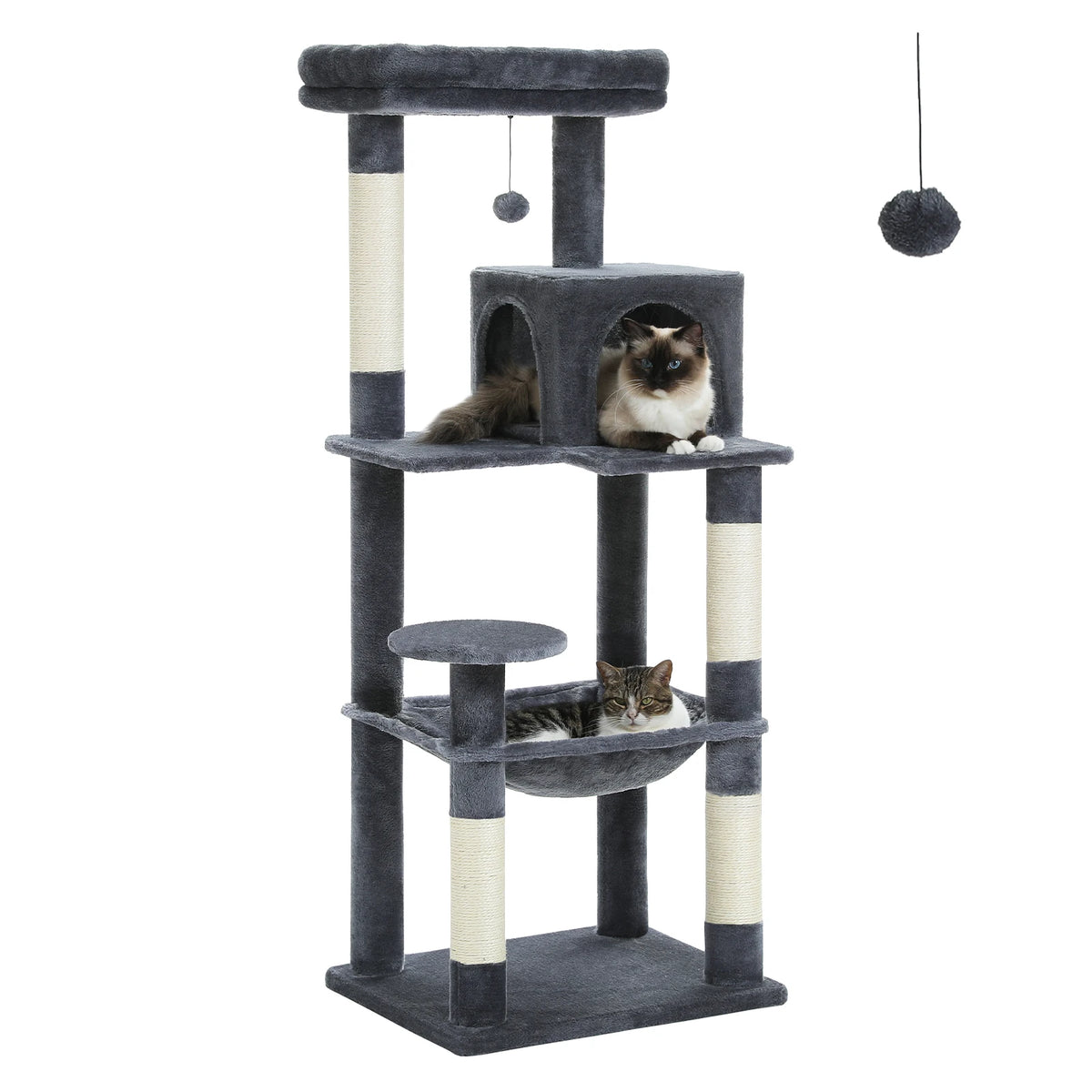 Arbre à chat 5 niveaux avec hamac