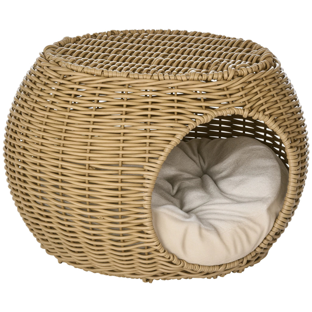 Niche façon rotin pour chat