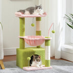 Petit arbre à chat 84 cm avec niche et hamac – vue 4