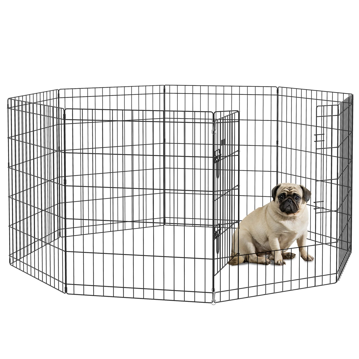 Parc pour chien 8 panneaux en acier