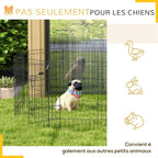Parc pour chien 8 panneaux en acier – vue 4