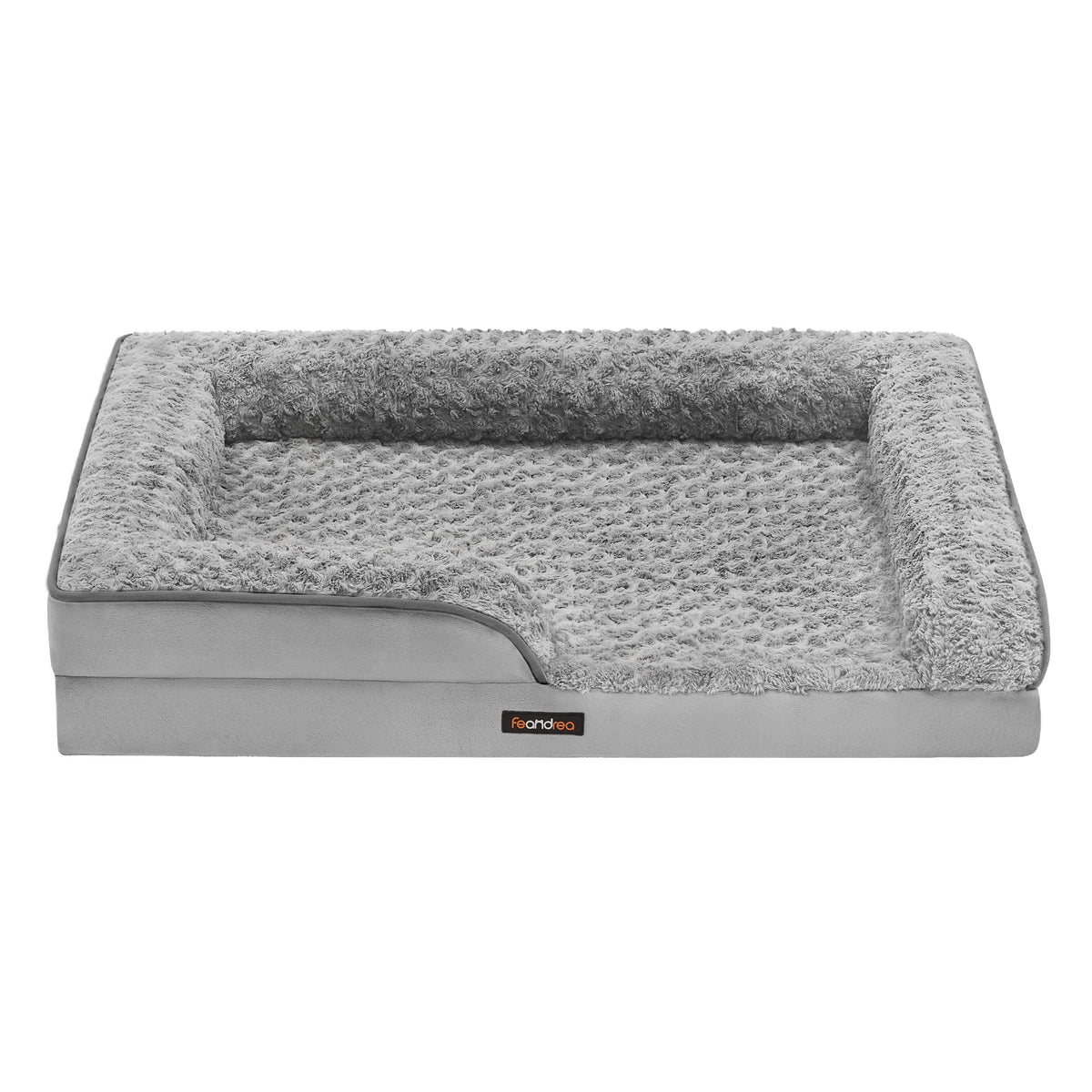 Lit orthopédique gris tourterelle pour chien