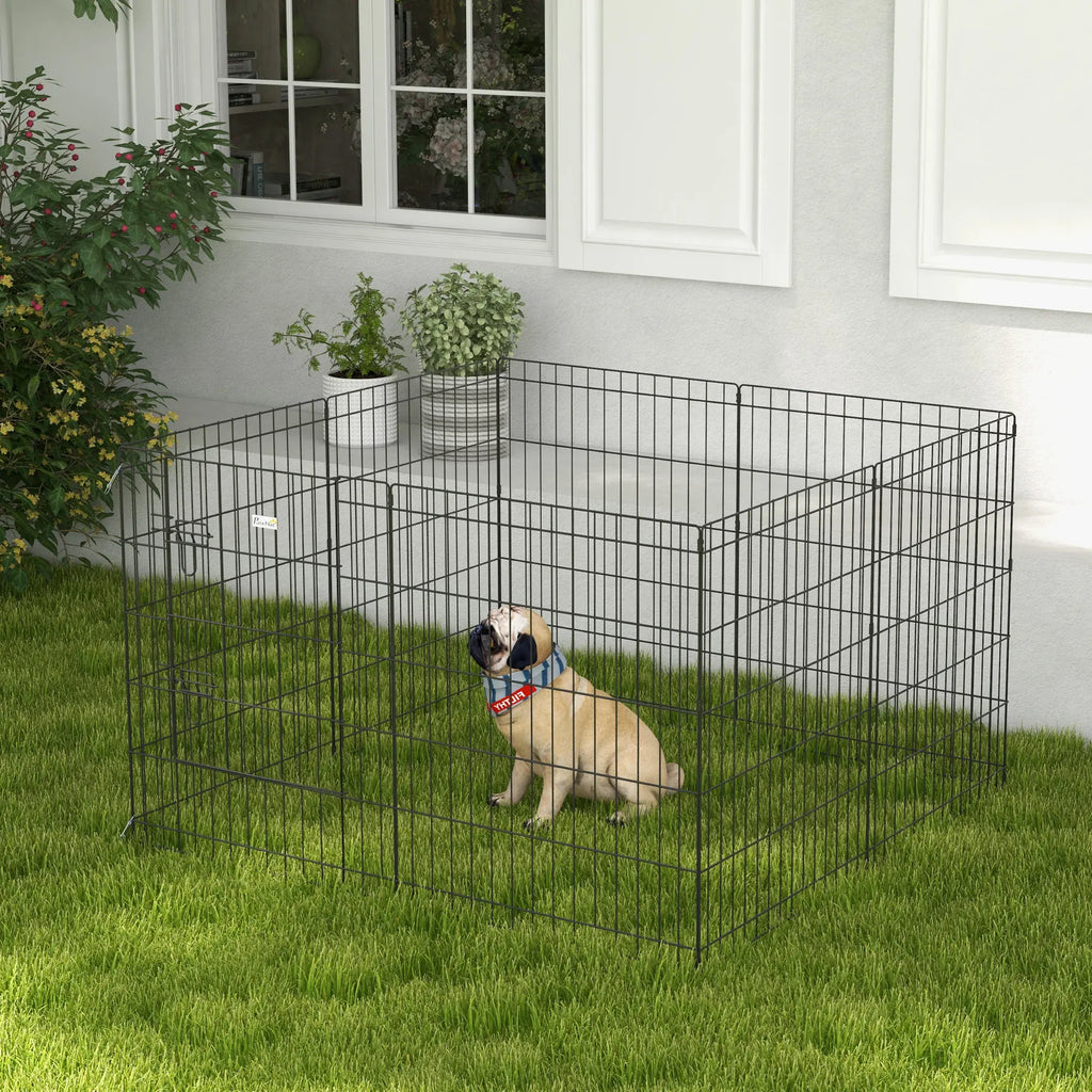 Parc pour chien 8 panneaux en acier – vue 2