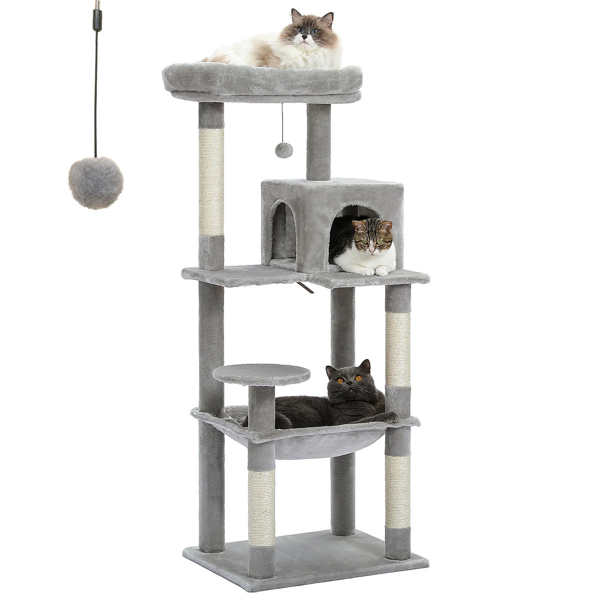 Arbre à chat 5 niveaux avec hamac