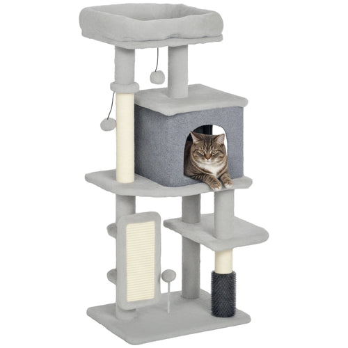 Arbre à chat 104 cm avec brosse de toilettage
