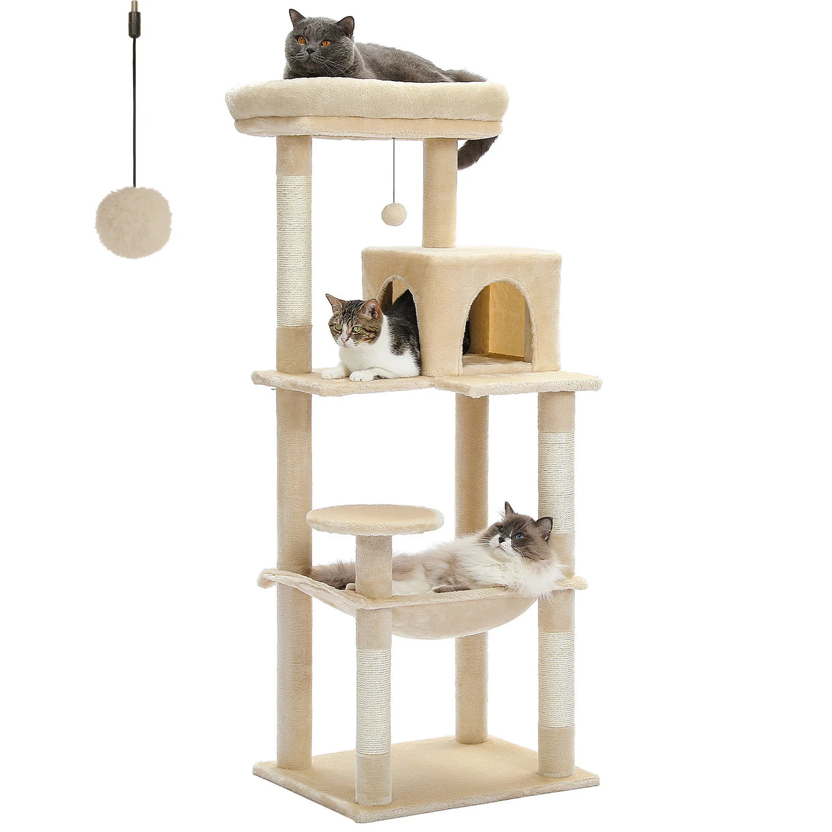 Arbre à chat 5 niveaux avec hamac