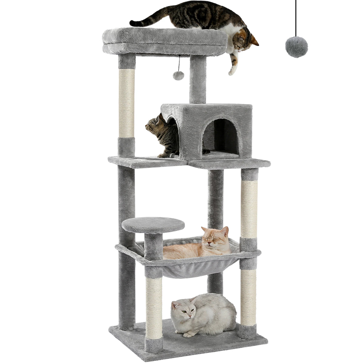 Arbre à chat 5 niveaux avec hamac
