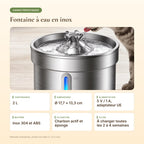 Caractéristiques de la fontaine à eau en inox