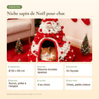Dimensions de la niche sapin de Noël pour chat