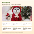 Guide des tailles du pull de Noël à bois de renne