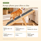 Dimensions de la rampe pliante pour chien et chat