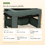 Dimensions du sac de transport pliable